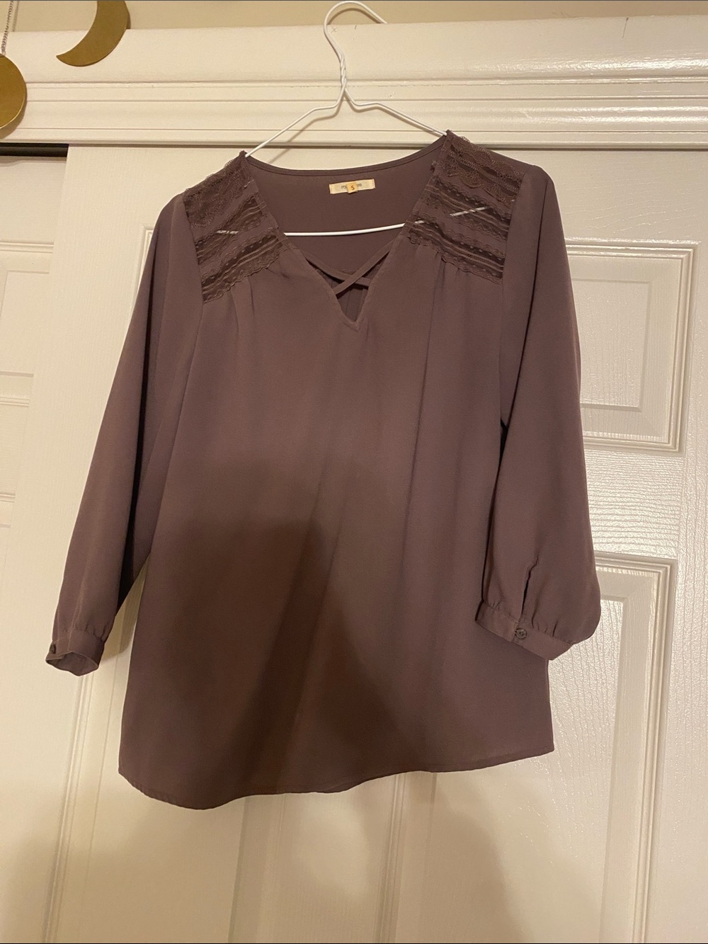Women's Lace Yoke V-Neck Blouse - Maurice’s